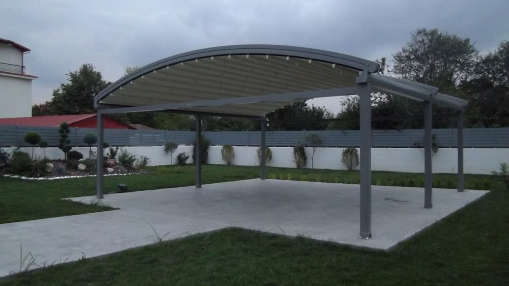 CIRCULAR, LIT PERGOLA