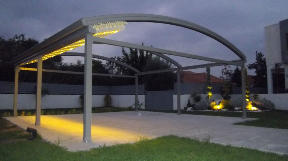 CIRCULAR, LIT PERGOLA