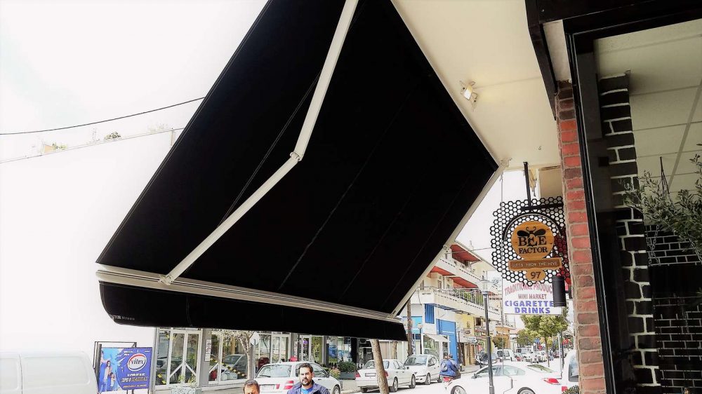 FOLDING-ARM AWNING