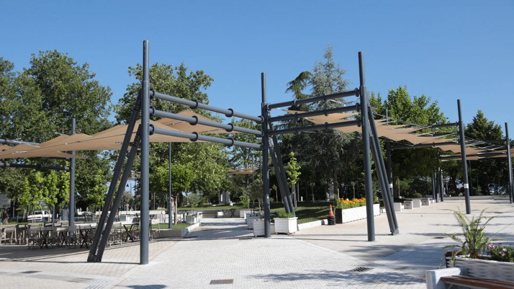 FORTRESS OF LARISA, AGIOS ACHILLEIOS, TENSILE STRUCTURE SHADING SYSTEMS